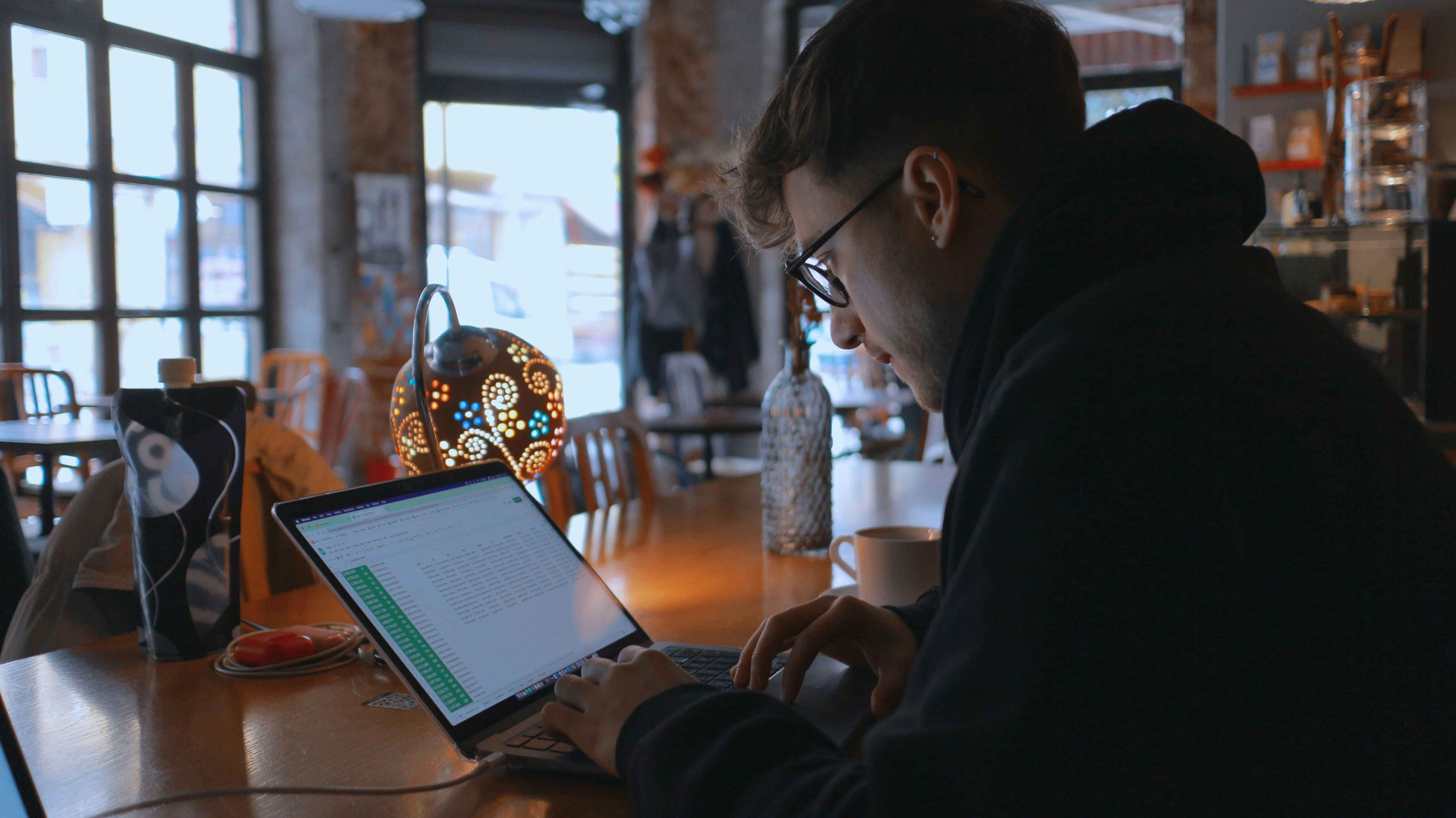 student sitting at a work desk