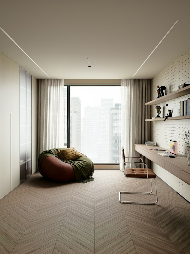 Modern and bright student studio apartment